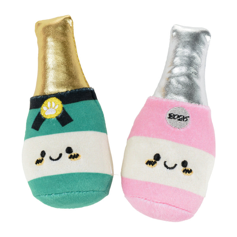 Plyslegetøj Champagne XMAS m/lyd, 2-pak