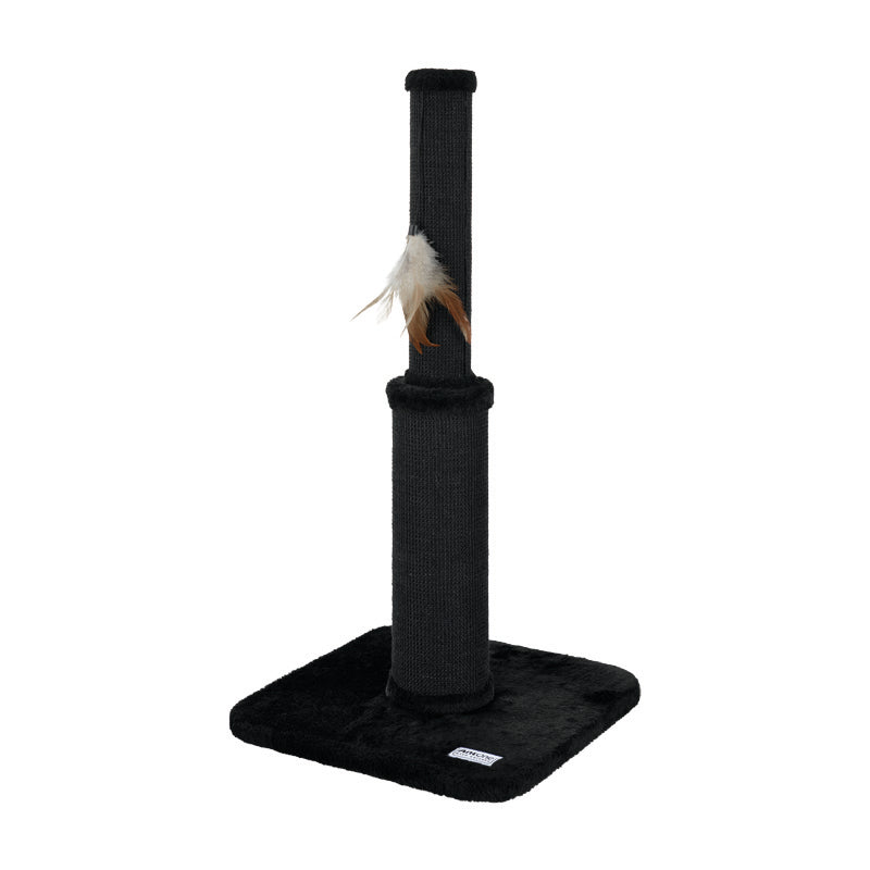 Kradsetræ m/fjer sort, 37x16x37 cm