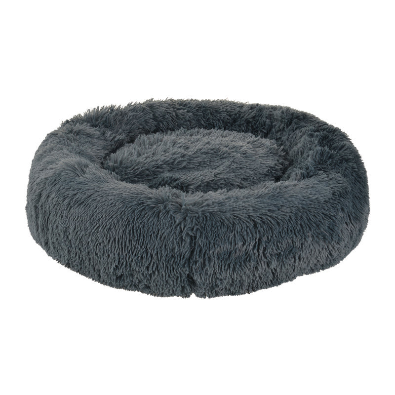 Hundeseng Fluffy donut M mørkegrå, ø70 cm