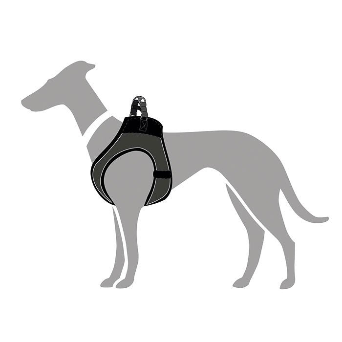 Hunter Hilo Comfort Hundesele hals 55-60cm bryst 58-65cm grå