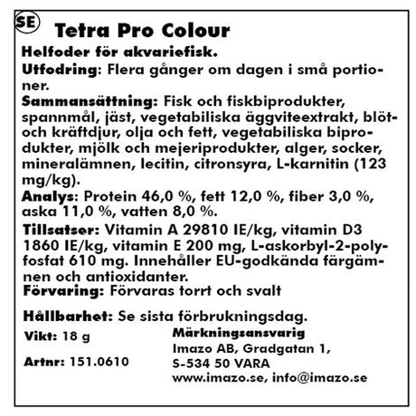 Tetrapro Colour 100 ml - Maxi Zoo Danmark