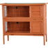 Kaninbur udendørs dobbelt 124x55x113 cm